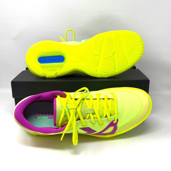 Converse Mens Size 11 169513C G4 OX Lemon Venom Hyper Magenta Volt Low Sneaker - Picture 2 of 11